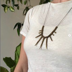 Brass Sunburst Necklace